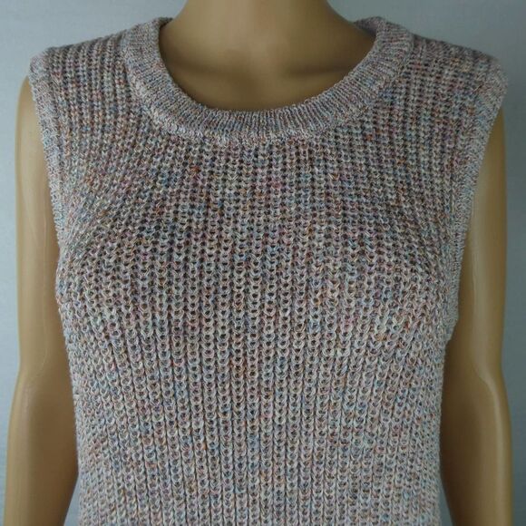 Ella Moss Gardenia Sweater Sleeveless Marled Knit Ribbed Large NEW w/ Defect Lrg - Picture 3 of 13